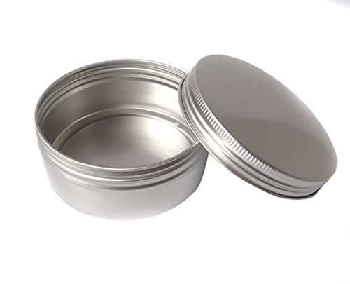 Gram Jar Cosmetic Sample Silver Aluminum Tins