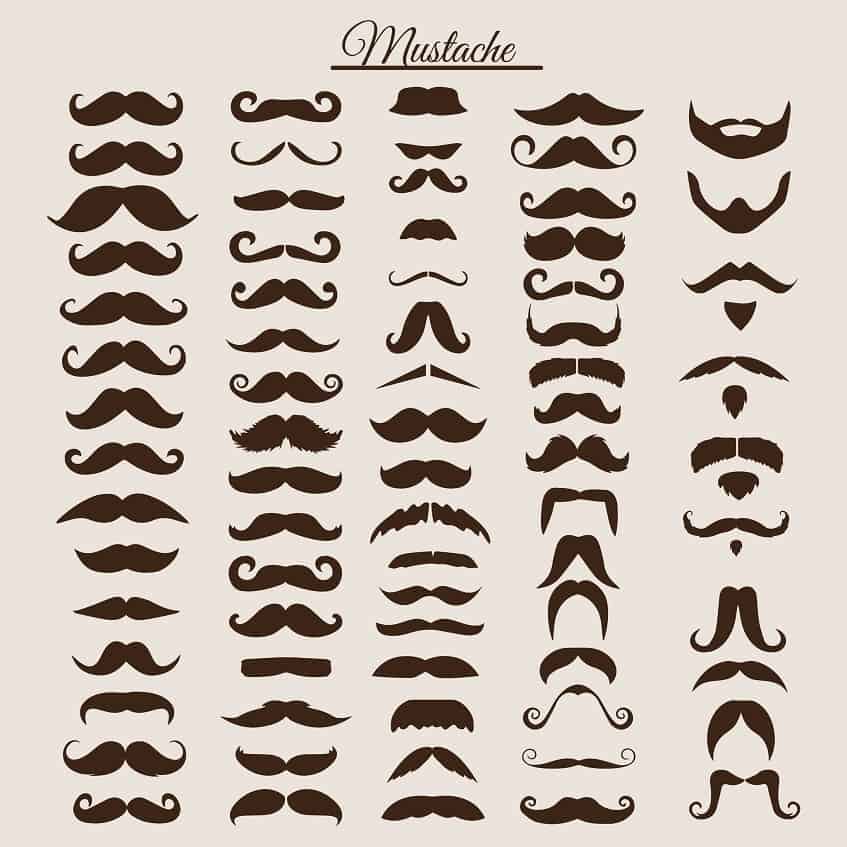mustache styles and mustache trim