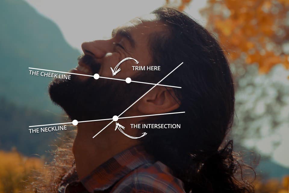 Showing Lines for Beard Trimming