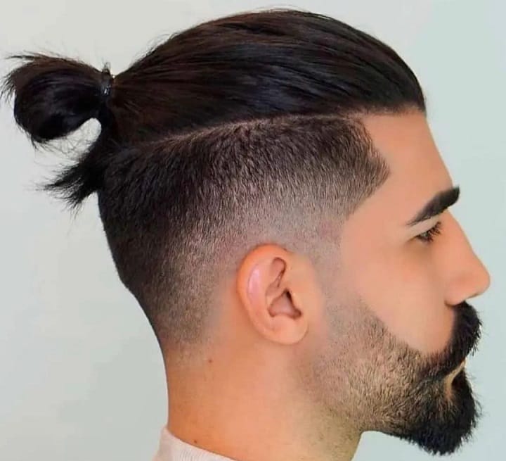 Classy Undercut Bunback ponytail men
best ponytail hairstyle for men
black male ponytail hairstyles
