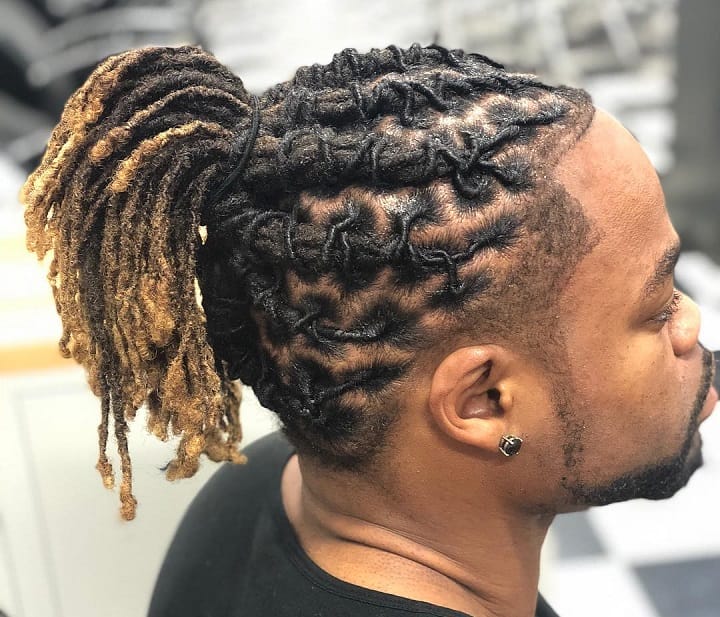 Stitched Dreads Ponytailpony tail hair for men
pony tail hair style for men
pony tail man
