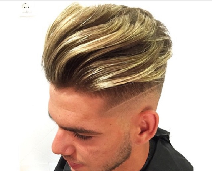 White Medium Hair With Quiff surfer hair