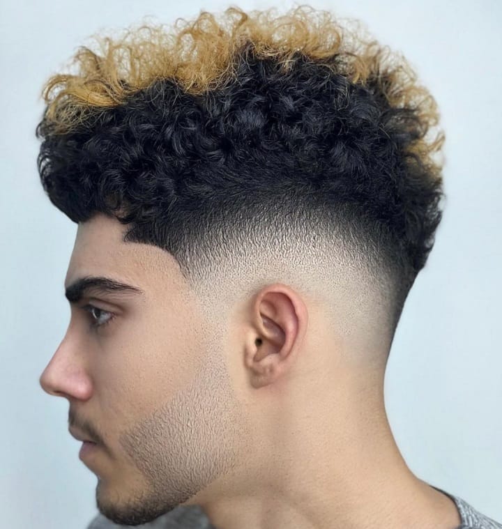 Shade Fade Bleached Peaks Mohawkperm types men
perm.fade
permed hair for boys
