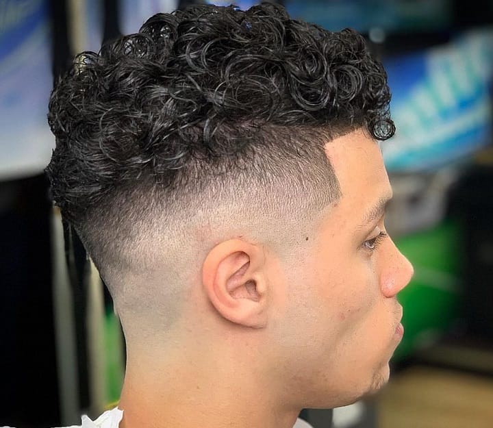 Skin Fade With Curls