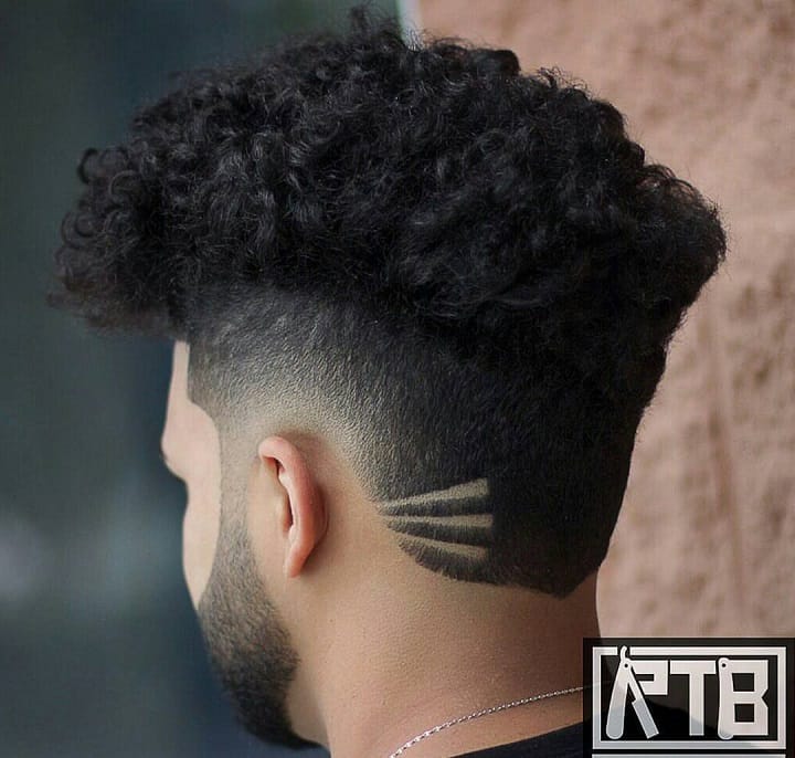 Taper Fade With Notches And Mohawk