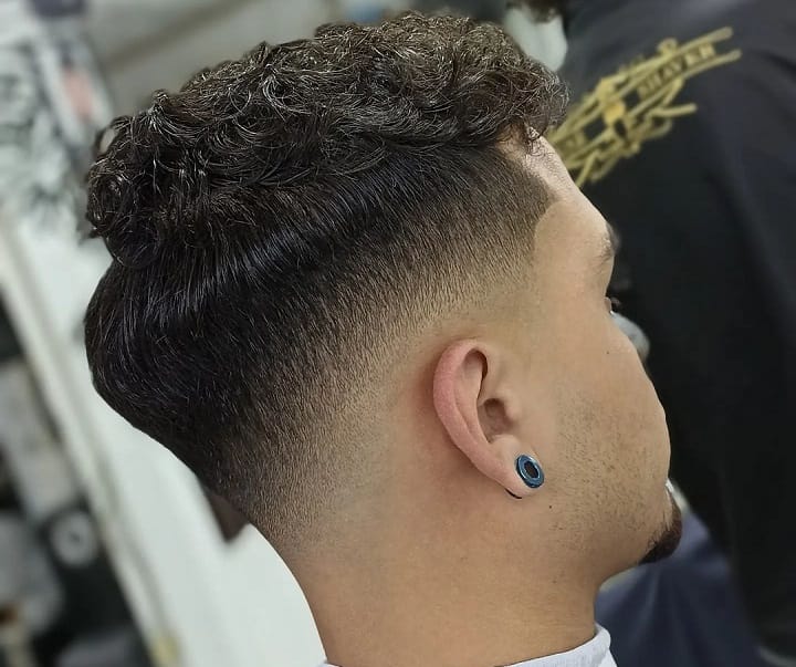 Two Block Haircut Curly Top