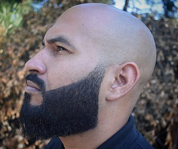 Boxed Beard With a Bald Head 