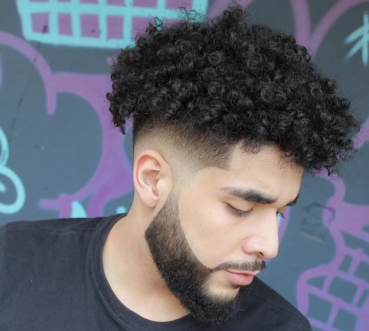 Boxed Beard With Curly Top