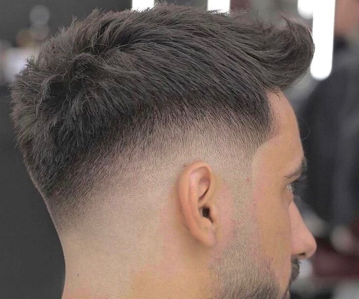 Fade And Faux Hawk classic haircut