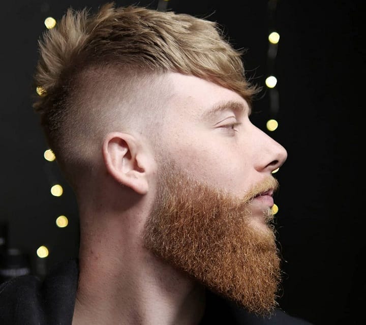 Fringe And Messy Top With Beard