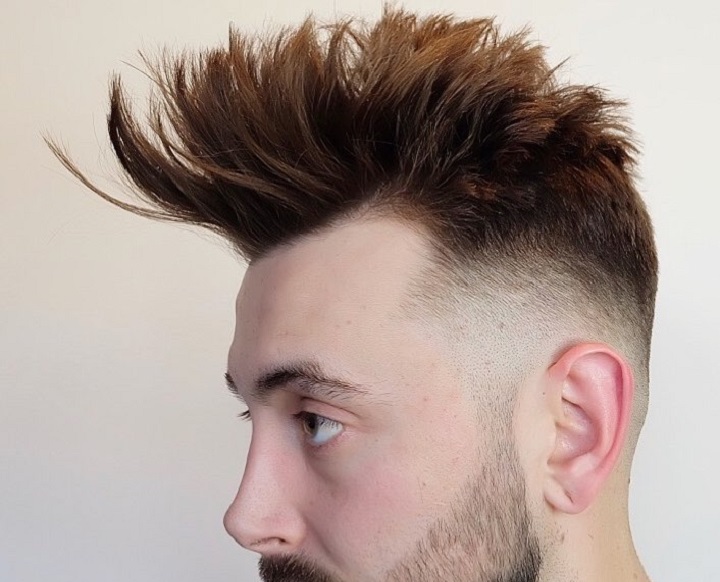 Shadow Fade Quiff Messy Hairstyle