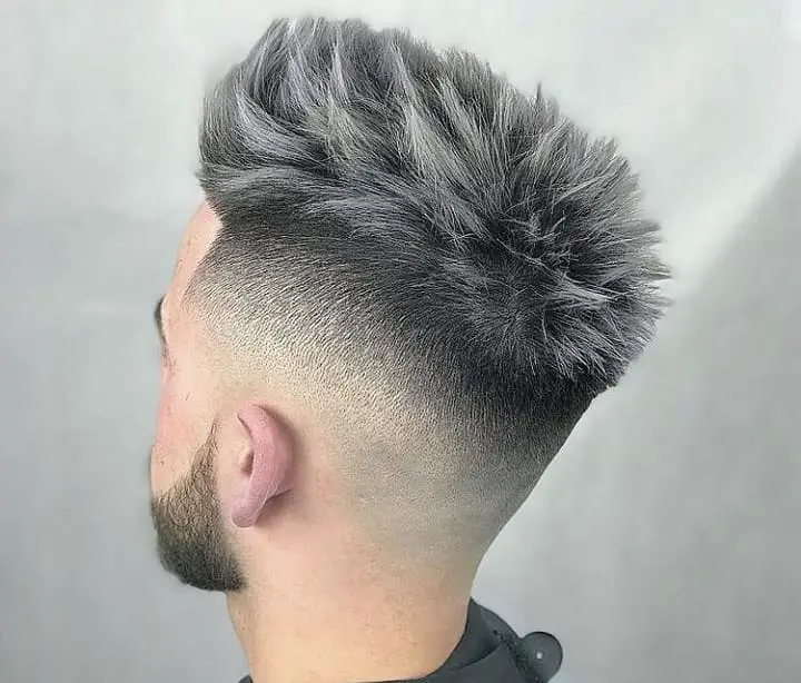 Spiky Haircut With Side High Fade 