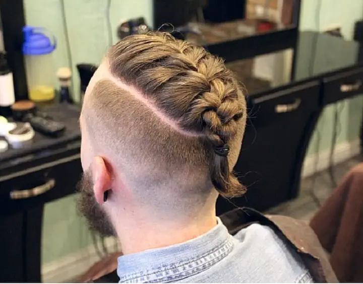 Faux Hawk French Braid For Men 