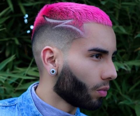 40 Cool Pink Hair Styles Ideas for Men for Funky Haircut