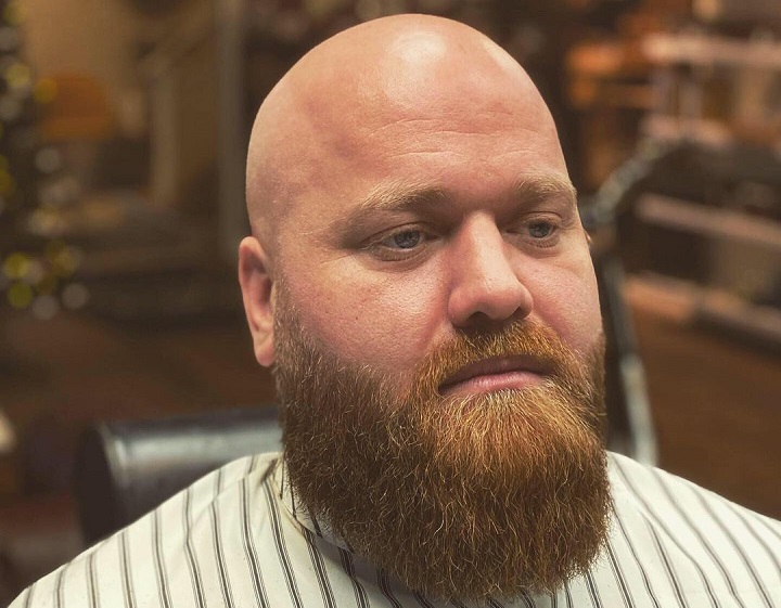 Bald And Fully Bearded style for big men