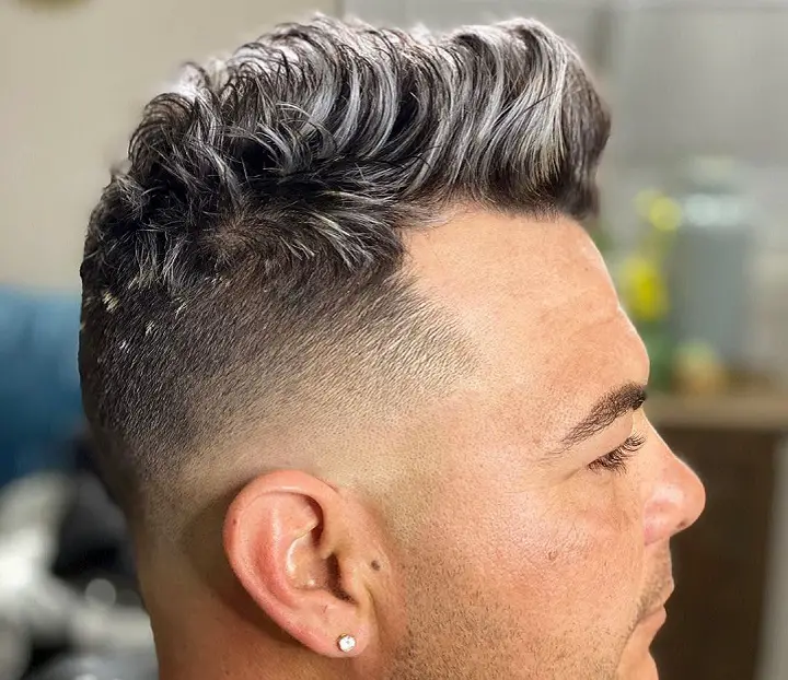 Black And White Pompadour Hairdo