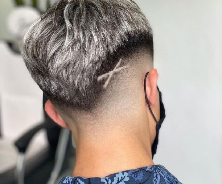 Black And White Textured Haircut