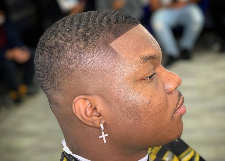 shaved sides haircut for black men