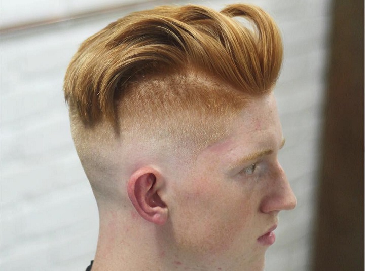 Blown Back On The Side Ginger Hairstyle