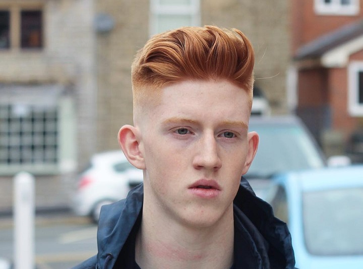 Blown Back Style Ginger Hairstyle