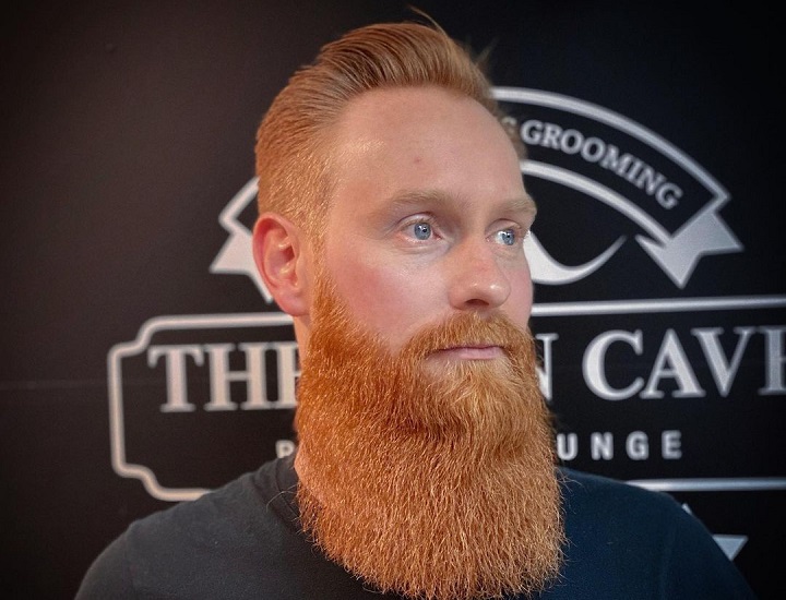 Fade Pompadour Ginger Hairstyle