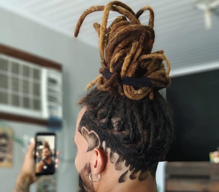 Half Ponytail With Blonde Tops Locs Hair