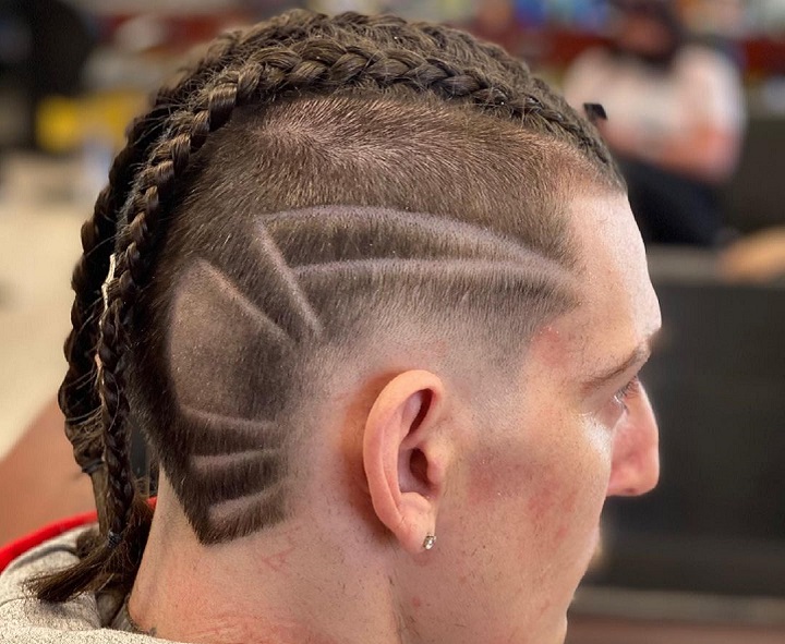 Shaved Detailscornrows with beads male
cornrows with taper
cross braids male

