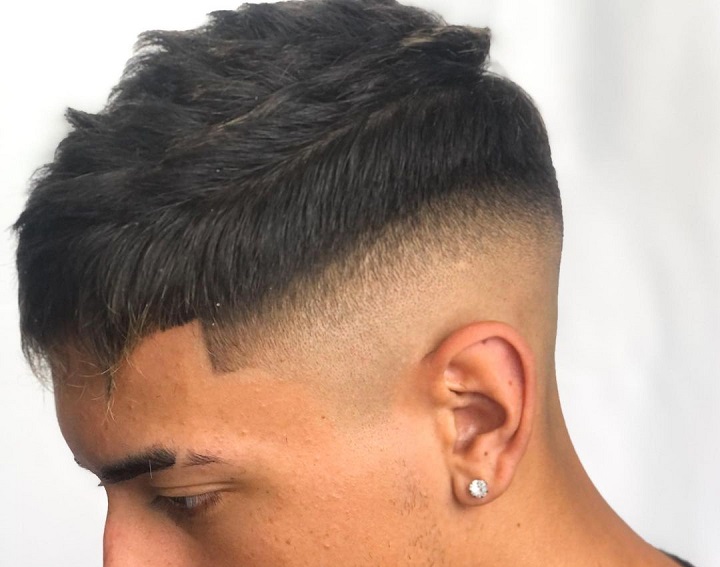 Short and Choppylayered mens cut layered side part haircut male layers for men's hair 