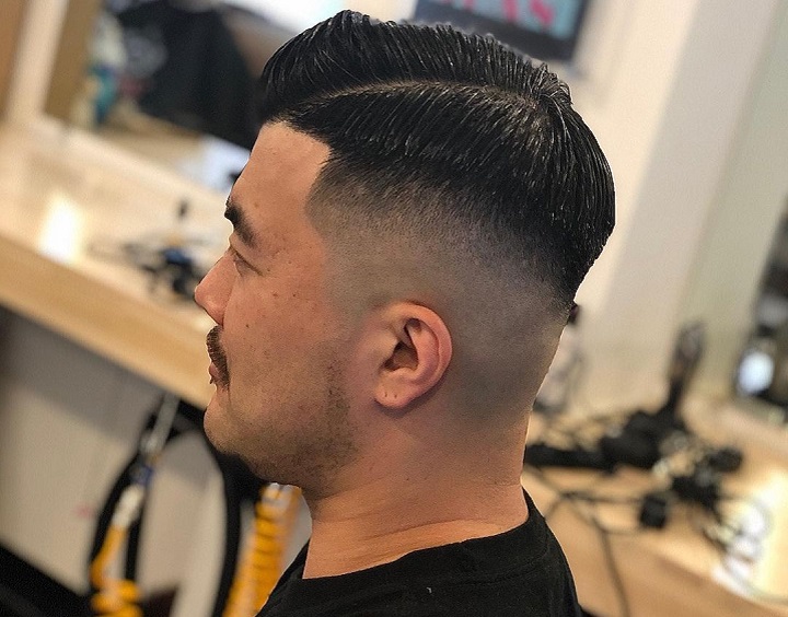 Side Part And Fadeundercut haircut asian
undercut men asian
asain boy haircuts
