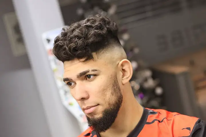 Skin Fade And Curly Top