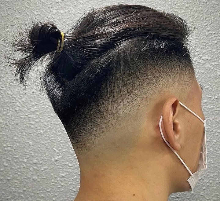 V-Fade Man Bun