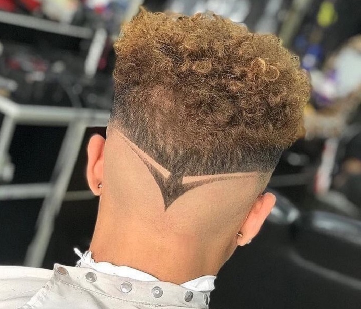 V-shaped Haircut With a Hot Top 