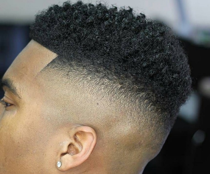 Afro Top And Fade french cropped hairstyle