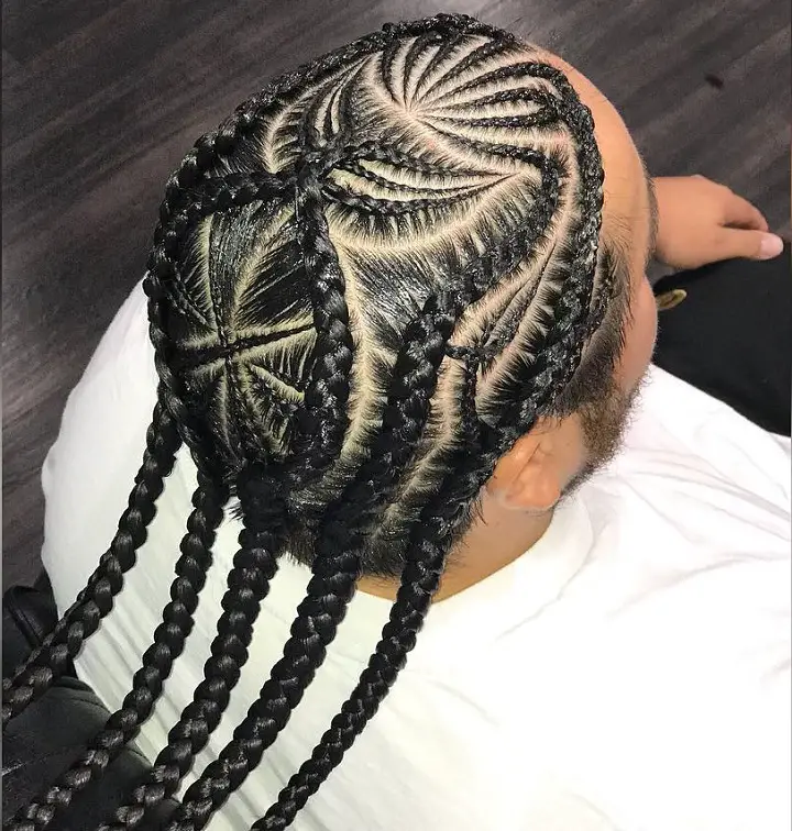 Artistic Braided Style cornrow hairstyles men 
men's cornrow styles 
full head men's cornrow styles