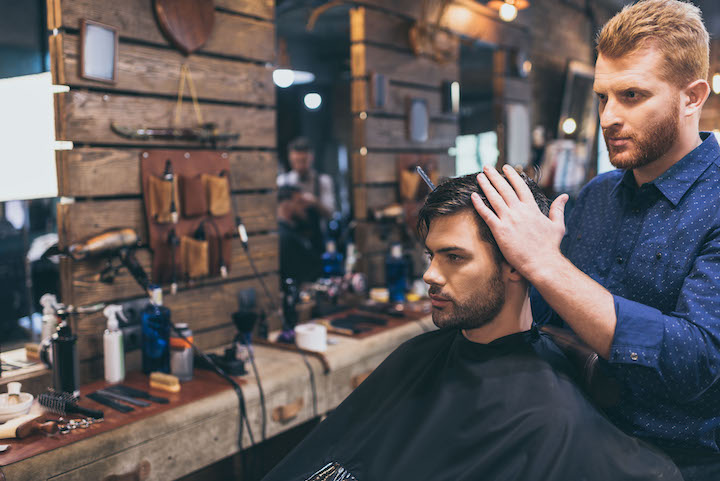 Barber Styling Men's Hair