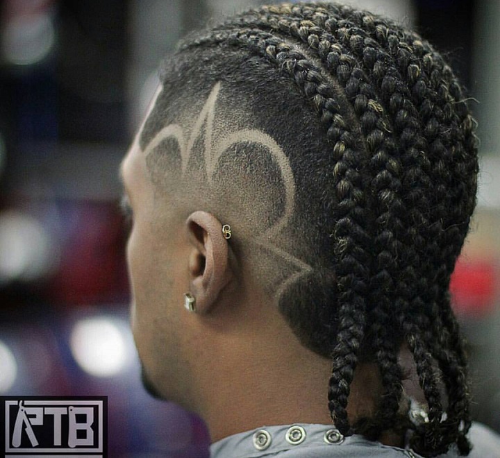 Cornrow Hairstyle With Taperboys cornrows
braid styles for men
conrow for men
 