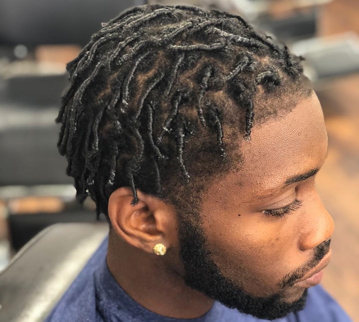 Extremely Tight Guys Haircut two strand twist braided back
two strand twist ponytail male
two strand twist short
