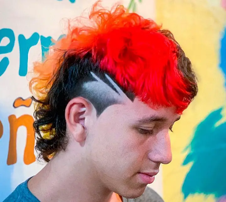 Fire Colored Modern Mullet