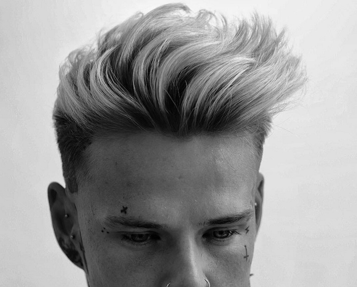 Low Bald Fade With Quiff