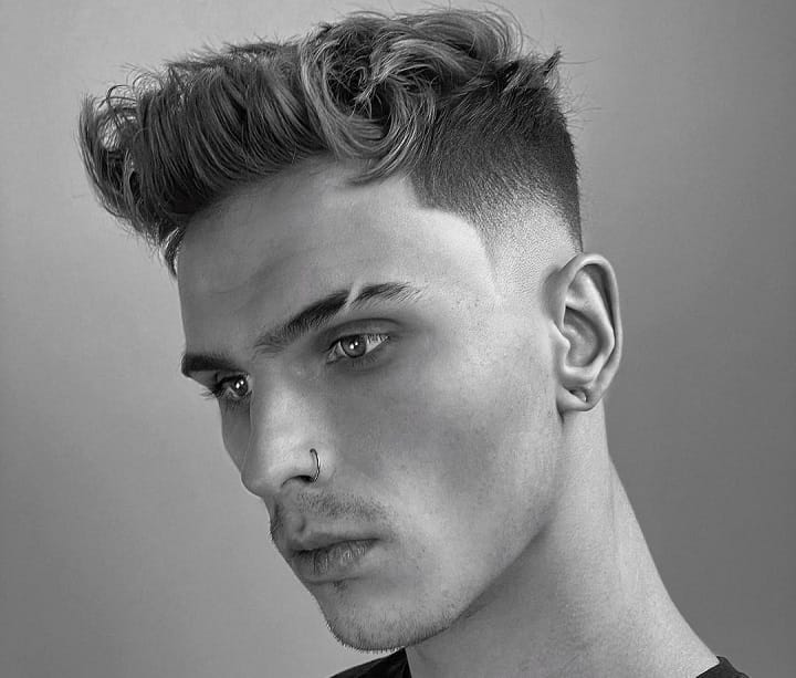 Messy And Wavy Quiff Hairstyle