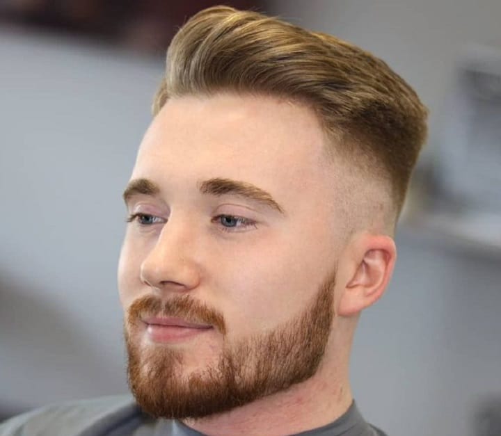 Perfectly Groomed Short Blonde Beard 