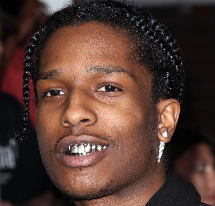 ASAP Rocky Singer Wearing Braided Hairstyle