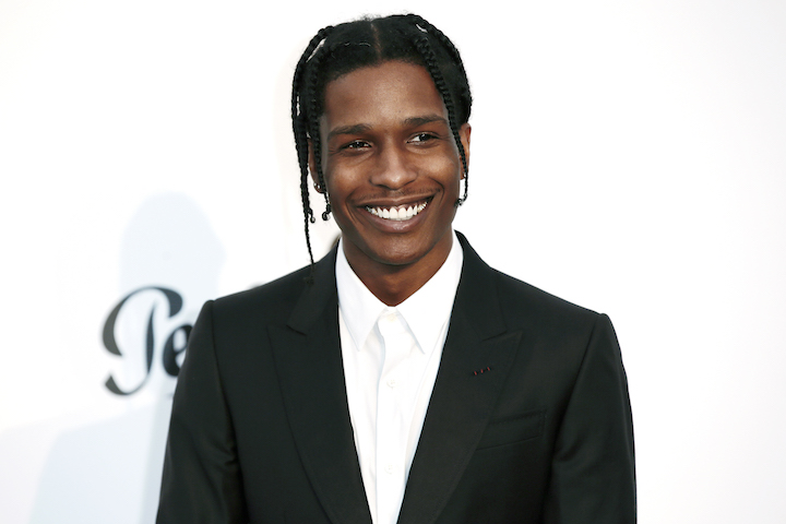 Singer ASAP Rocky With Small Braids