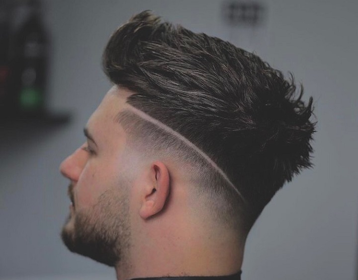 Spikey Quiff Hairstyle With Medium Fademedium length hair fade
medium length hair fade men
medium length mid fade
