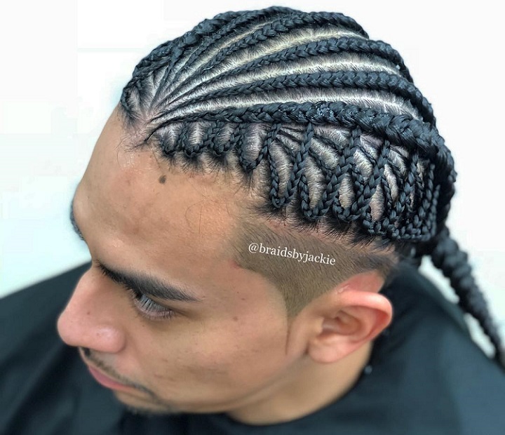 Stitch Fade And Parallelmale cornrows
types of cornrows male
corn row styles for men
