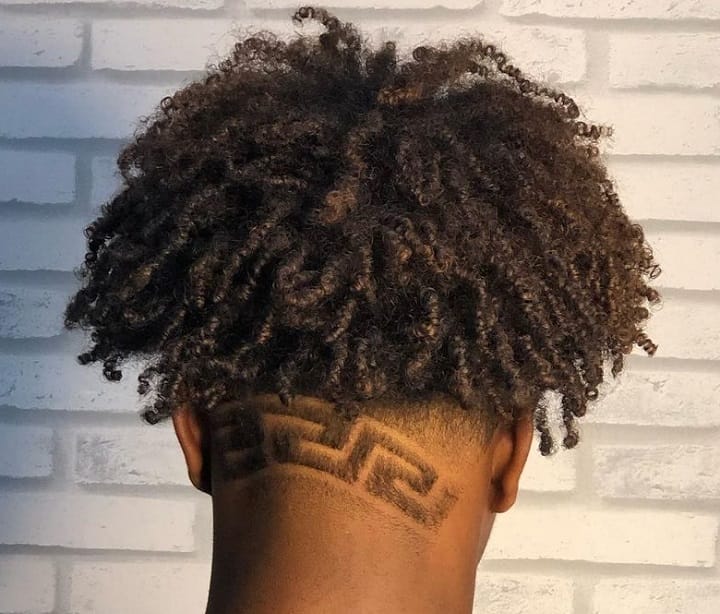 Twisted Undercut Curls undercuts for curly hair
wavy top undercut
afro undercut male
