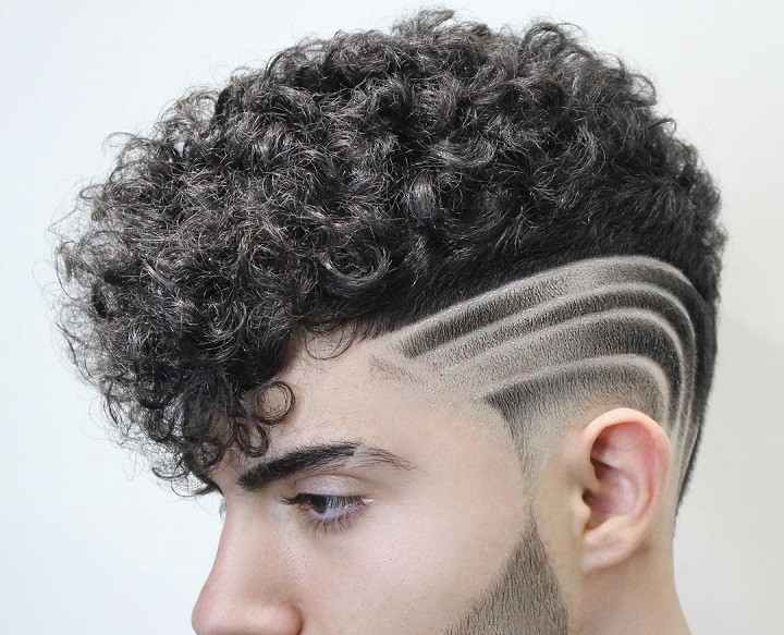 Art Fadeboy haircut with line on side
hair style side line
hairstyle for men line

