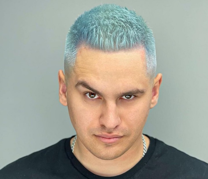 Dyed Blue And Spiky