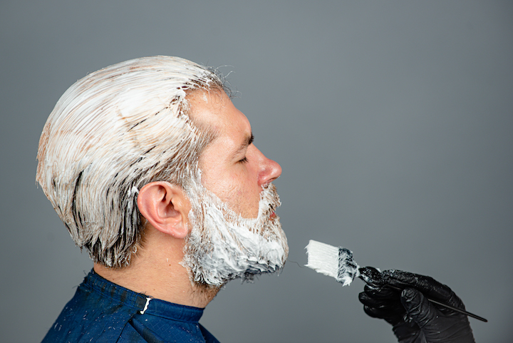Professional Dyeing Man's Beard and Hair