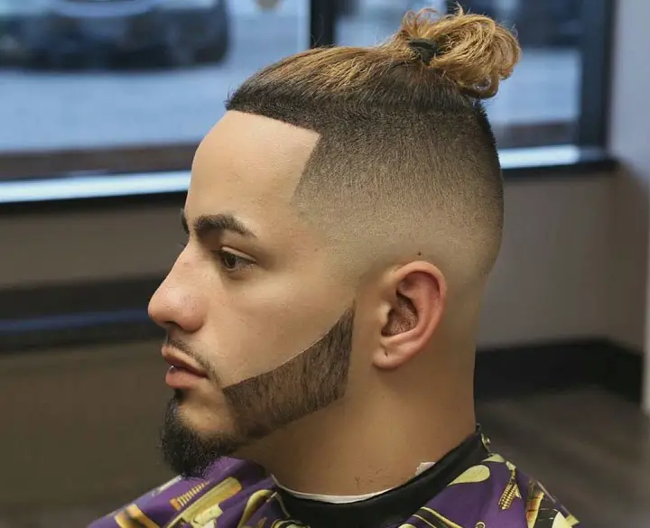 Man Bun Fade Side Undercut